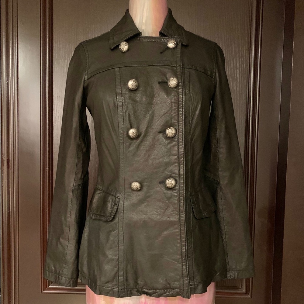 Vince soft leather military jacket size XS